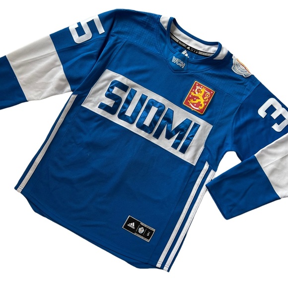 ADIDAS / TEAM FINLAND 2016 WORLD CUP OF HOCKEY PEKKA RINNE SIGNED JERSEY - Picture 2 of 10